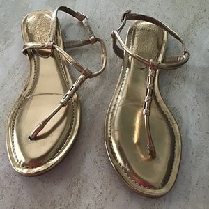 Vince Camuto Copper Mirror Metallic Thong Sandals size 6
